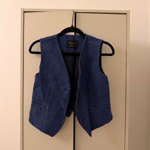 Massimo Dutti Denim Blue Vest